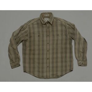 Cabelas Logger Flannel Shirt Men Large Plaid Heavyweight Shacket Barn Western